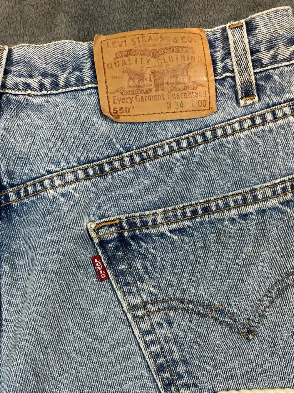 Levi's Handmade Crochet Patch Denim Shorts - Multi Color